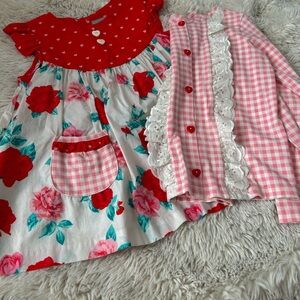 Eleanor Rose Red and Pink Floral Kids Top
